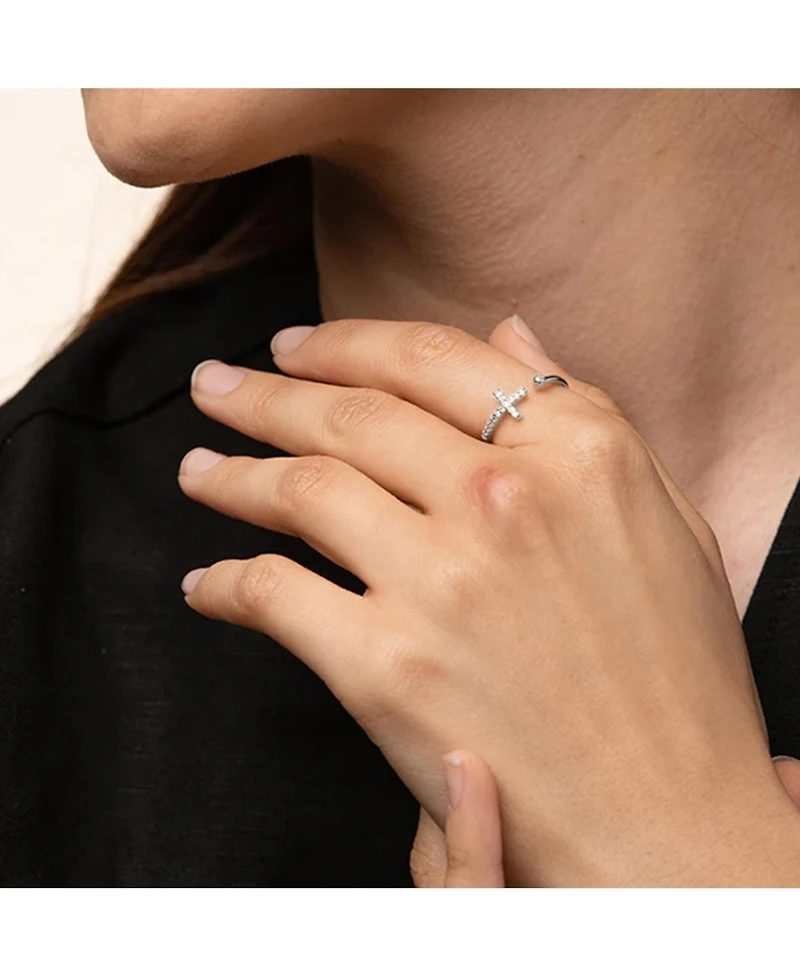 Cross Adjustable Ring, Dainty, Faith Inspired, Summer Jewelry