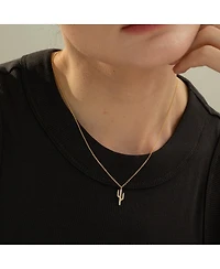 Bearfruit Jewelry Crystal Cactus Pendant Necklace