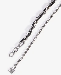 Steve Madden Rhinestone Rope Laced Chain Belt
