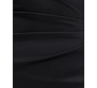 Xscape Women's Long Sleeve Scuba Power Mesh Dress