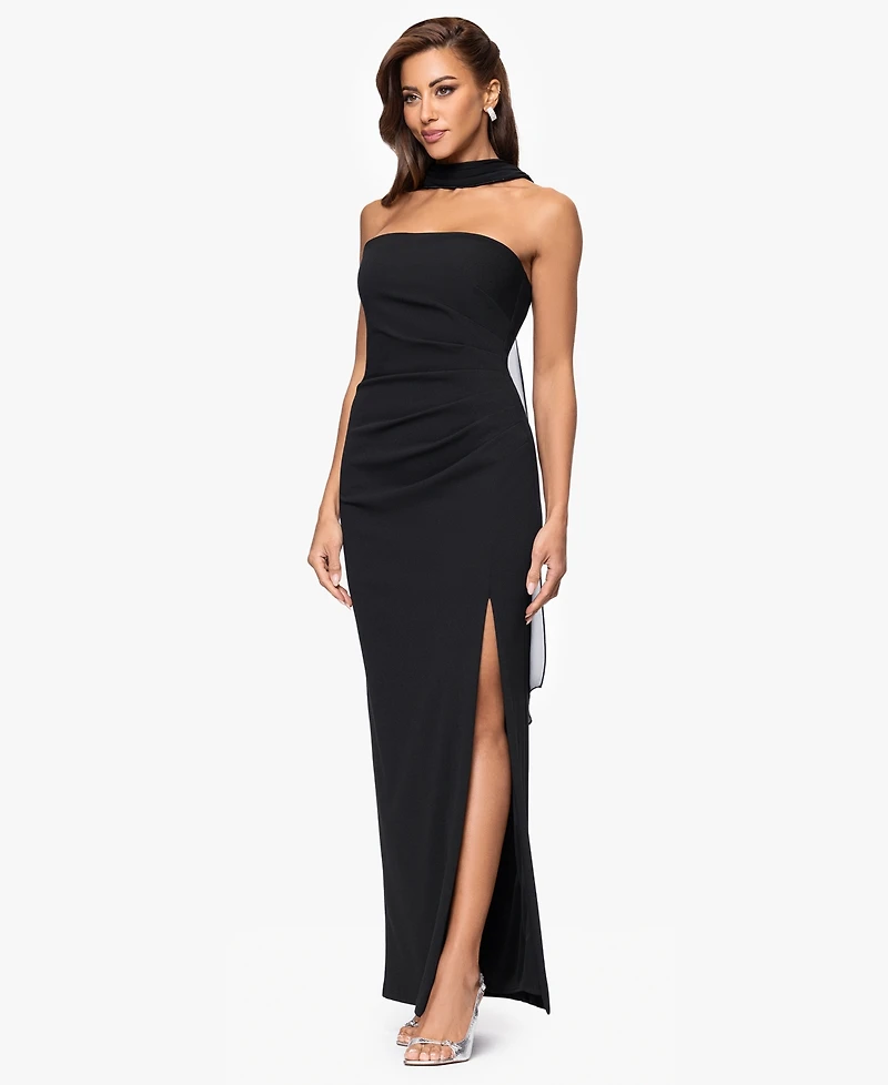Xscape Women's Strapless Long Dress