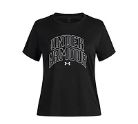Under Armour Big Girls Graphic Print Short Sleeve T-Shirt