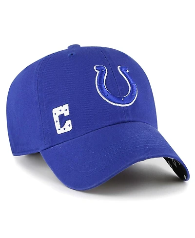 '47 Brand Women's Royal Indianapolis Colts Confetti Icon Clean Up Adjustable Hat