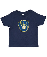 Soft as a Grape Toddler 2-Pack Navy/Gray Milwaukee Brewers Cooperstown Collection T-Shirt Set
