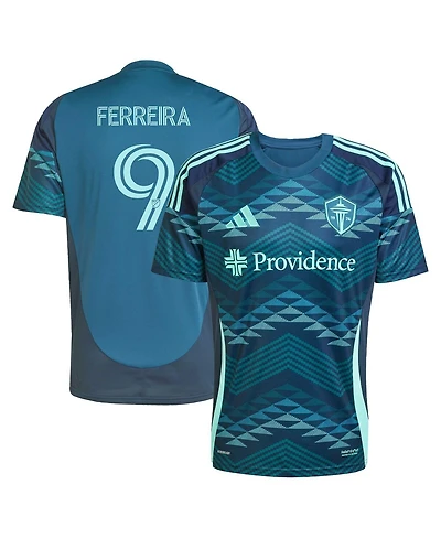 Adidas Men's Jesus Ferreira Blue Seattle Sounders Fc 2025 The Salish Sea Kit Replica Player Jersey