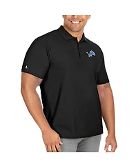 Antigua Men's Black Detroit Lions Big Tall Legacy Pique Polo Shirt
