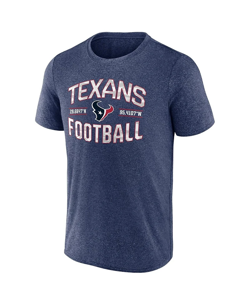 Fanatics Men's Heathered Navy Houston Texans Want To Play T-Shirt