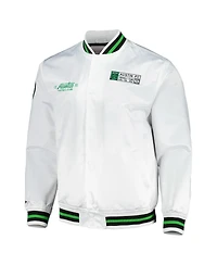 Mitchell & Ness Men's White Austin Fc City Full-Snap Satin Jacket