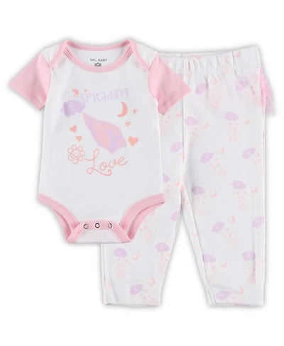 Outerstuff Baby Boys and Girls White Arizona Cardinals Spreading Love Bodysuit Tutu Leggings Set