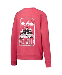 Wes & Willy Big Boys and Girls Crimson Alabama Tide Tri-Blend Go Wild Pullover Sweatshirt