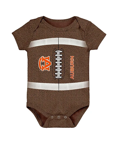 Outerstuff Baby Boys and Girls Brown Auburn Tigers Catch Me Football Bodysuit