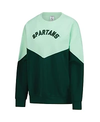 ZooZatz Women's Mint Michigan State Spartans Bestie Oversized Pullover Sweatshirt