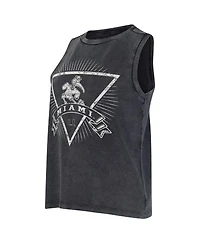 Concepts Sport Women's Charcoal Miami Hurricanes Distressed Market French Terry Tank Top