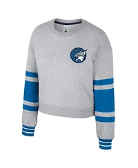 Stadium Essentials Men's and Women's Heather Gray Minnesota Lynx Cropped Pullover Sweatshirt