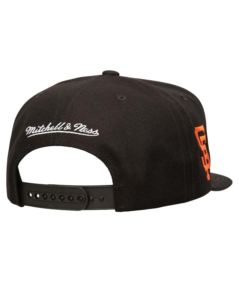 Mitchell & Ness Men's Black San Francisco Giants Double Up Snapback Hat