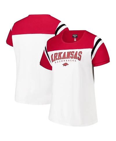 Fanatics Women's White Arkansas Razorbacks Plus Winning Gear T-Shirt