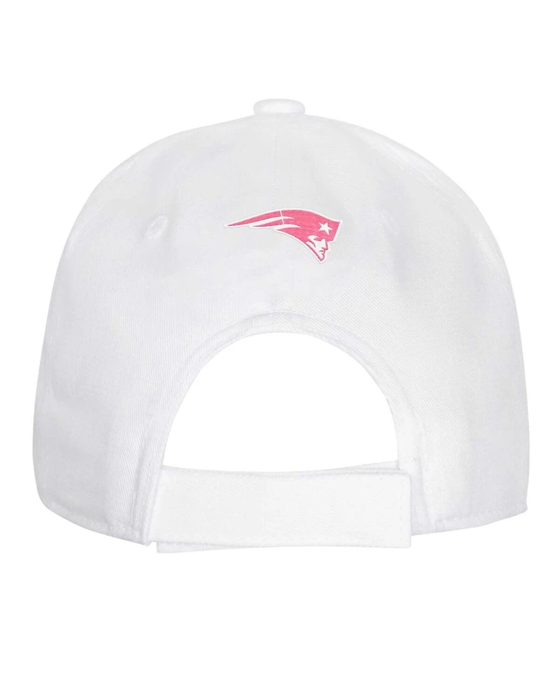 Outerstuff Big Girls New England Patriots All White Structured Adjustable Hat