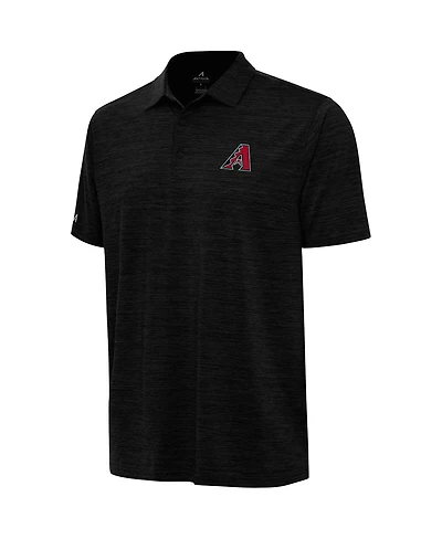 Antigua Men's Heather Black Arizona Diamondbacks Layout Polo Shirt