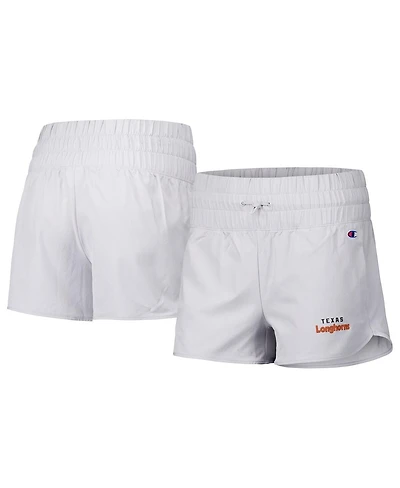 Champion Women's Silver Texas Longhorns Tailgate Her Woven Shorts