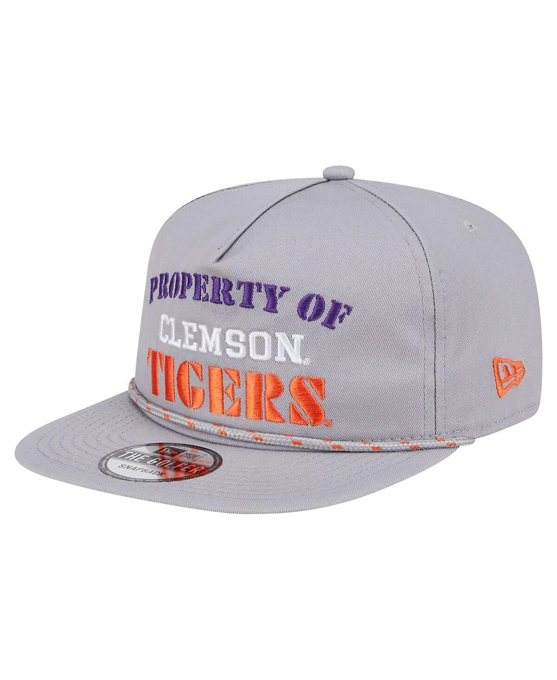 New Era Men's Gray Clemson Tigers Golfer Vintage Adjustable Hat