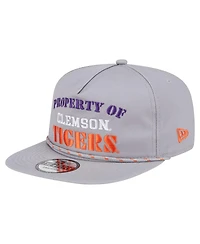 New Era Men's Gray Clemson Tigers Golfer Vintage Adjustable Hat