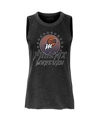 Sportiqe Women's Black Phoenix Mercury Rock Roll Collection Turner Mineral Wash Tank Top