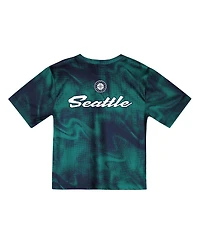 Outerstuff Toddler Teal/Navy Seattle Mariners Pinch Hitter Infielder T-Shirt and Shorts Set