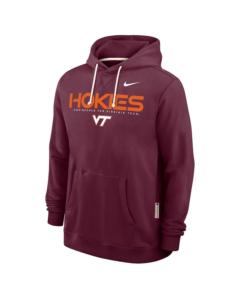 Nike Men's Maroon Virginia Tech Hokies 2025 Sideline Performance Pullover Hoodie
