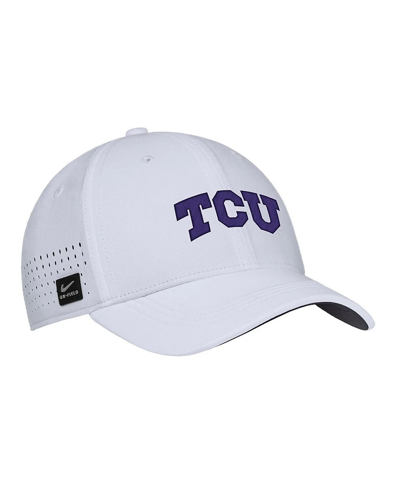 Nike Men's White Tcu Horned Frogs 2025 On-Field Performance Flex Hat