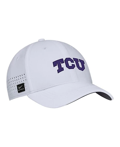 Nike Men's White Tcu Horned Frogs 2025 On-Field Performance Flex Hat