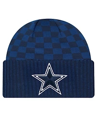 New Era Men's Navy Dallas Cowboys Checkered Cuffed Knit Hat