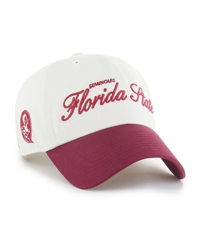 '47 Brand Men's White Florida State Seminoles Contemporary Basics Foundation Clean Up Adjustable Hat