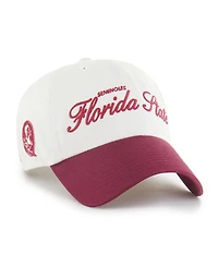 '47 Brand Men's White Florida State Seminoles Contemporary Basics Foundation Clean Up Adjustable Hat