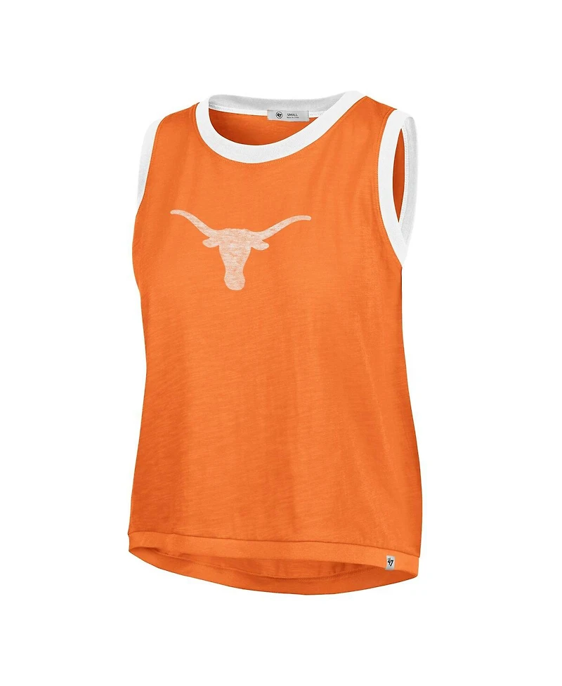 '47 Brand Women's Texas Orange Longhorns Premier Ringer Tank Top