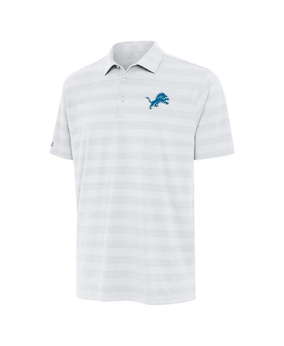 Antigua Men's White Detroit Lions Tunnel Polo Shirt