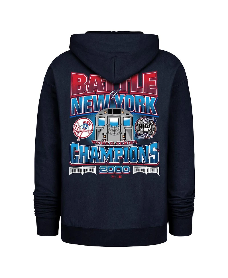 '47 Brand Men's Navy New York Yankees 2000 World Series Champions Showcase Backer Pullover Hoodie