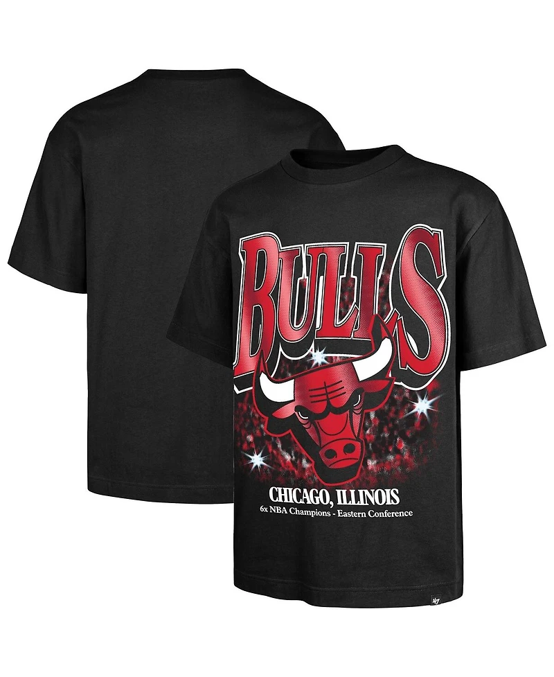 '47 Brand Men's Black Chicago Bulls Past Champs Collection Flashbulb Foundation T-Shirt