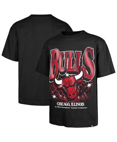 '47 Brand Men's Black Chicago Bulls Past Champs Collection Flashbulb Foundation T-Shirt