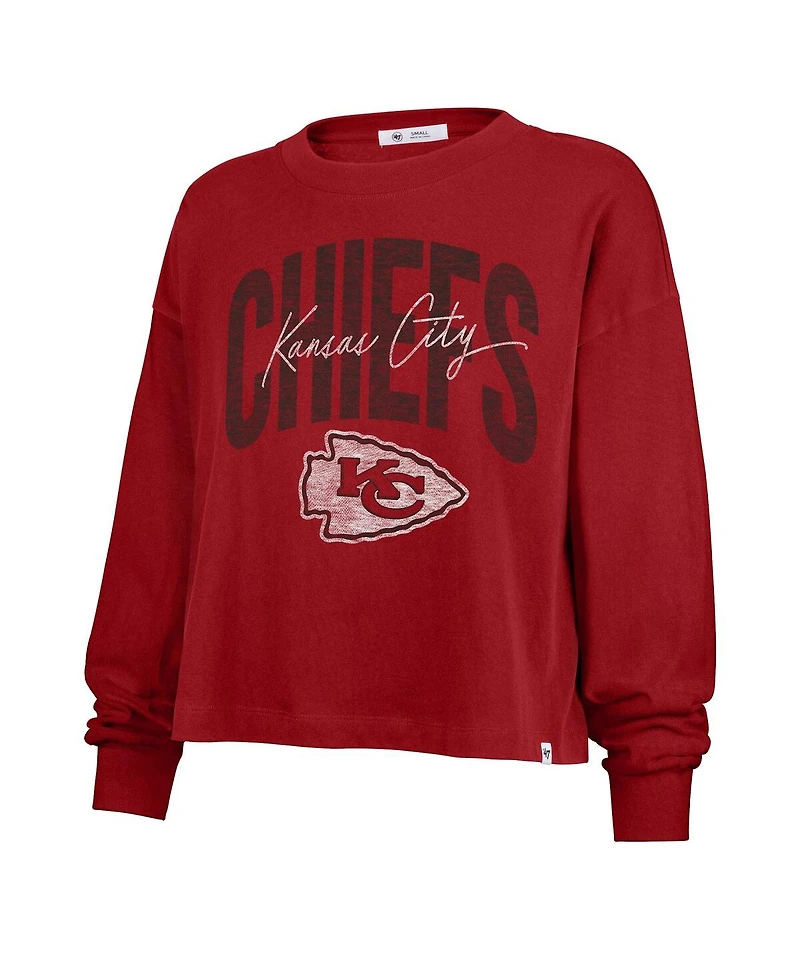 '47 Brand Women's Red Kansas City Chiefs Muse Sydney Long Sleeve T-Shirt