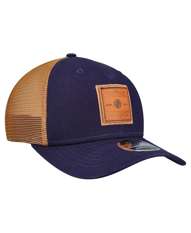 New Era Men's Navy Nashville Sc Debossed Logo 9SEVENTY Stretch Snap Adjustable Hat