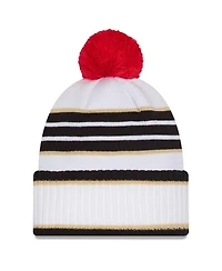 New Era Men's White D.c. United 2025 Jersey Hook Cuffed Knit with Pom Hat