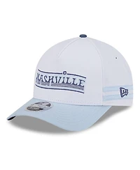 New Era Men's White/Light Blue Nashville Sc 2025 Jersey Hook 9FORTY M-Crown Adjustable Hat