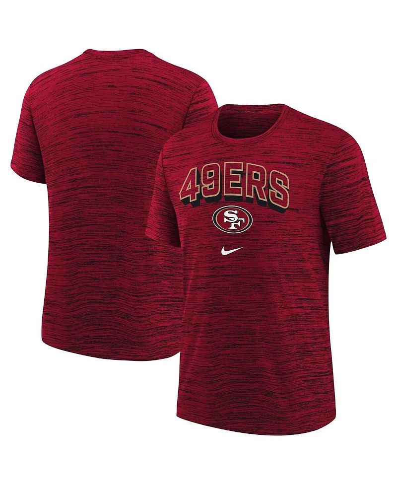 Nike Big Boys and Girls Red San Francisco 49ers Sideline Velocity Performance T-Shirt