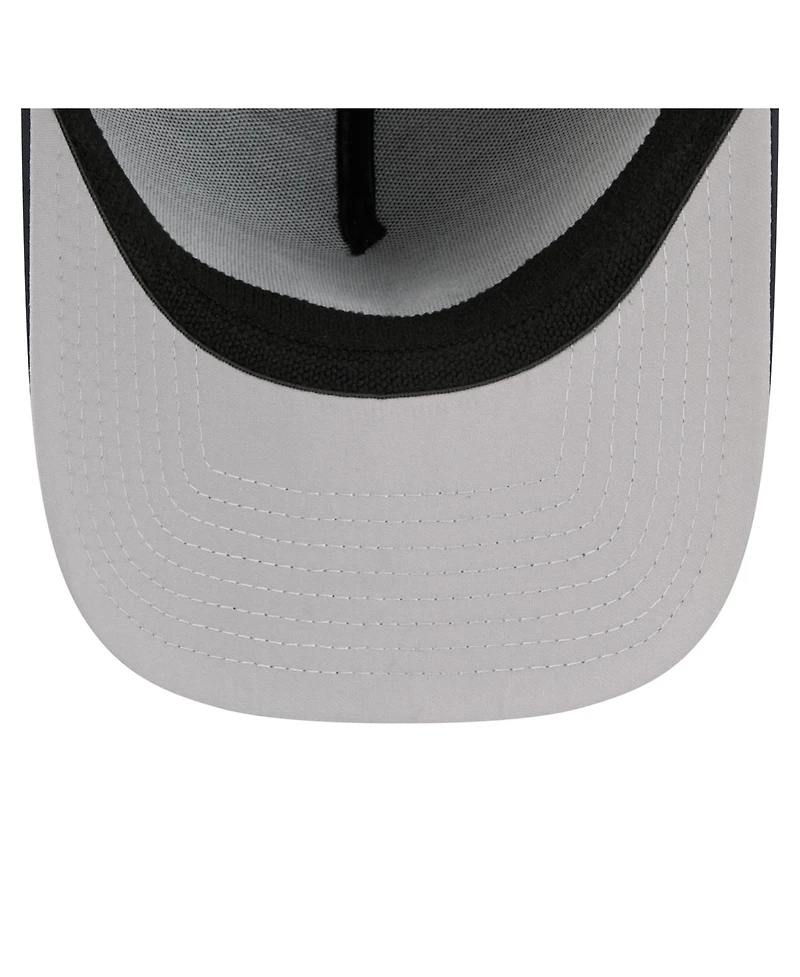 New Era Men's Navy Atlanta Braves 39THIRTY A-Frame Perforated Flex Hat