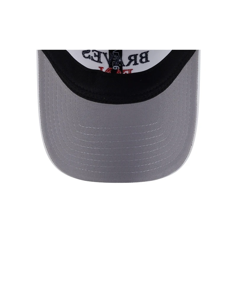 New Era Women's White Atlanta Braves Team Fan 9TWENTY Adjustable Hat