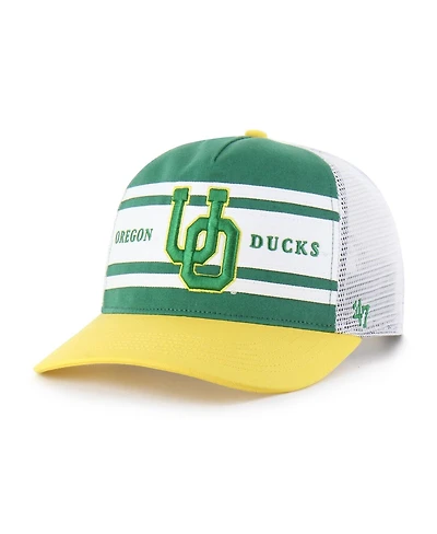 '47 Brand Big Boys and Girls Green/Yellow Oregon Ducks Super Stripe Hitch Adjustable Trucker Hat