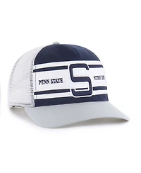 '47 Brand Big Boys and Girls Navy/Gray Penn State Nittany Lions Super Stripe Hitch Adjustable Trucker Hat