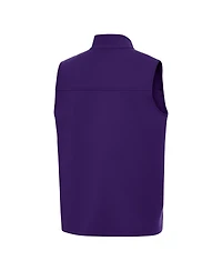 Antigua Men's Purple Clemson Standing Tiger Golf Demand Full-Zip Vest