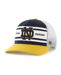 '47 Brand Big Boys and Girls Navy/Gold Notre Dame Fighting Irish Super Stripe Hitch Adjustable Trucker Hat