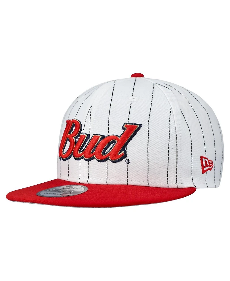 New Era Men's White Dale Earnhardt Jr. Budweiser Baseball 9FIFTY Snapback Hat